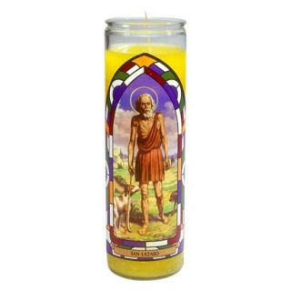 San Lazaro Unscented Yellow Wax Jar Candle