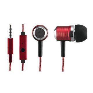 Sentry Industries HM374 MicBuds Metal Stereo Ear Buds with Built In Mic, Red Electronics