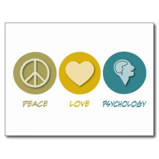 Peace Love Psychology Post Card