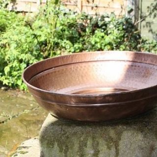 hammered copper effect splash bowl by jane trozzo