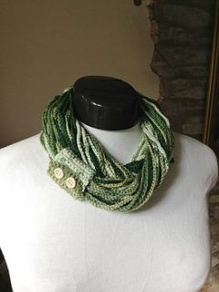 handmade crochet chain scarf by the little lancashire smallholding