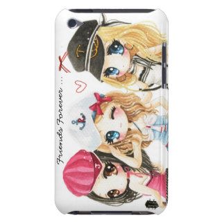 Best friends forever   cute anime chibis barely there iPod case