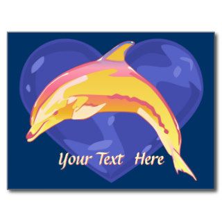 Colorful Dolphin Postcard