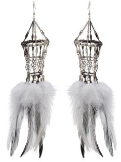 Clemmie Watson Feather Cage Earring