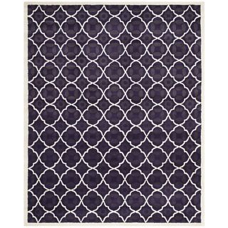 Safavieh Handmade Moroccan Chatham Purple Wool Area Rug (6' x 9') Safavieh 5x8   6x9 Rugs