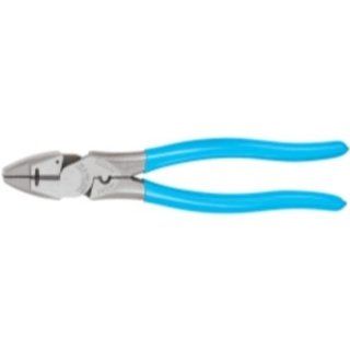 Channellock 369CRFT Linemen Plier, Hi Leverage with Crimper/Cutter and Fish Tape Puller, 9.5 Inch   Slip Joint Pliers  