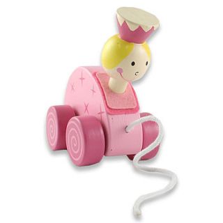 princess wooden toy with string by snuggle feet