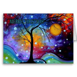 Merry Christmas Colorful Art Greeting Card MADART