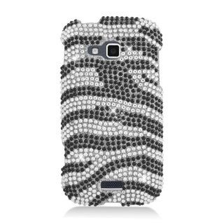 Eagle Cell PDSAMI930F370 RingBling Brilliant Diamond Case for Samsung ATIV Odyssey i930   Retail Packaging   Black/Siver Zebra Cell Phones & Accessories