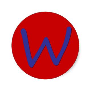 'W' (Uppercase) Alphabet Stickers
