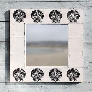scallop design mirror by buy the sea