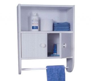 Wall Cabinet with Towel Bar   White by Ameriwood —