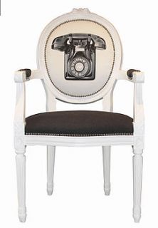 french dining chair with telephone by baroque&roll