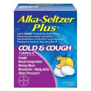 Alka Seltzer Plus Cold and Cough Citrus 20 Count (Pack of 6) Health & Personal Care
