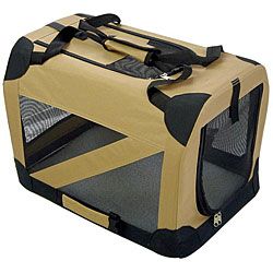 Pet Life Extra Small 360 degree View Khaki Pet Carrier Portable Carriers