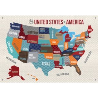 Oopsy Daisy too Canvas USA Map