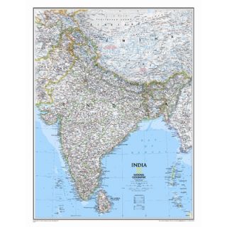 National Geographic Maps India Classic Wall Map