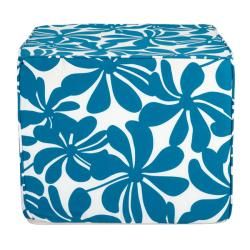 Brooklyn Turquoise 22 inch Square Outdoor Ottoman Outdoor Cushions & Pillows