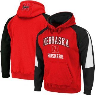Nebraska Cornhuskers Playmaker Hooded Sweatshirt   Men   L  Sports Fan Sweatshirts  Sports & Outdoors