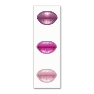 Lips Bookmark Business Card Template