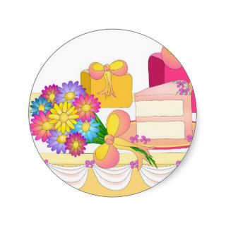 Party Time   Cake and Presents Sticker