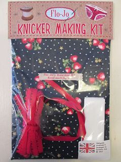 knicker making kit   strawberry polka by flo jo boutique