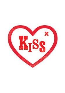 'kiss' valentine's day card by loveday designs