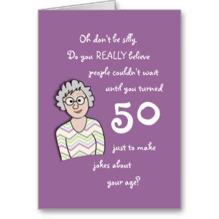 50th Birthday For Her Funny Card