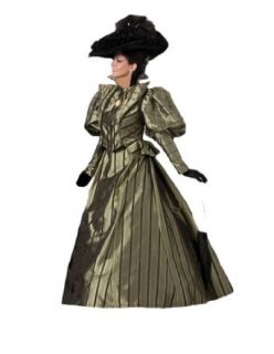 Women's Olive Gold Victorian Era Dress Theater Costume M Clothing