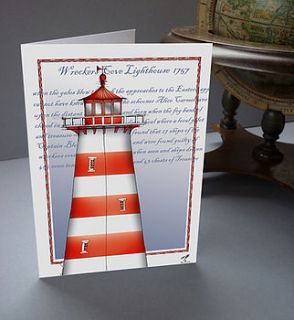 lighthouse greeting card by tony fernandes design