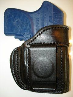 Black Leather Inside the Pants Reinforced Mouth Holster for RUGER LCP 380 WITH CRIMSON TRACE LASER & KEL TEC P 3AT P3AT P 32 W/ LASER (Itp, Iph, Iwb, Ccw) Right Hand Side  Gun Holsters  Sports & Outdoors