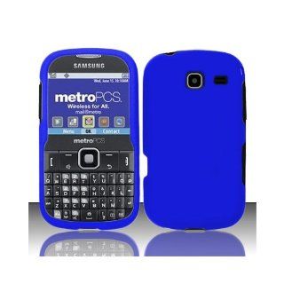 Blue Hard Cover Case for Samsung Comment Freeform III 3 SCH R380 Cell Phones & Accessories