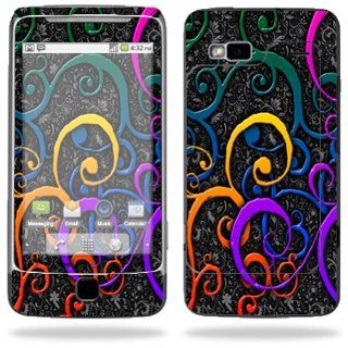 Protective Skin Decal Cover for HTC G2 (T Mobile) Cell Phone Sticker Skins Color Swirls Cell Phones & Accessories