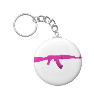 Pink AK 47 Keychains