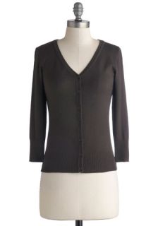 Charter School Cardigan in Charcoal  Mod Retro Vintage Sweaters