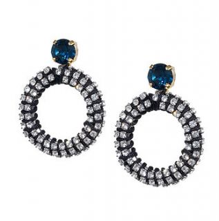 montana crystal circle designer earrings by apache rose london