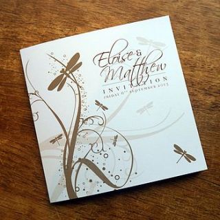 meadow/butterfly/dragonfly stationery range by tigerlily wedding stationery