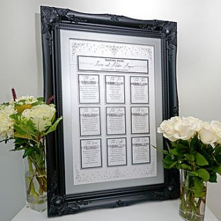 crystal rain table plan by lillypea event stationery