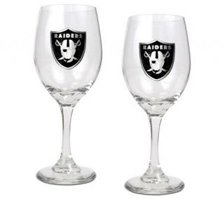 NFL Oakland Raiders Wine Glass Set —