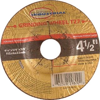  Type 27 Premium Depressed Center Angle Grinder Wheel — 4 1/2in. dia.
