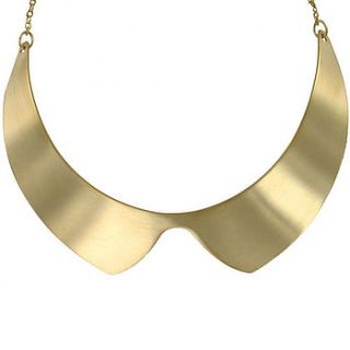 gold matt collar necklace by kiki's
