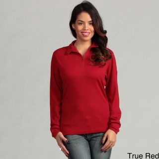 Minus33 Minus33 Womens Sequoia Merino Wool Mid weight Zip Neck Base Layer Top Red Size S (4  6)