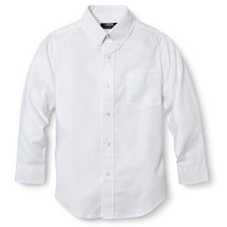 French Toast Boys School Uniform Long Sleeve Oxford Shirt   White 14