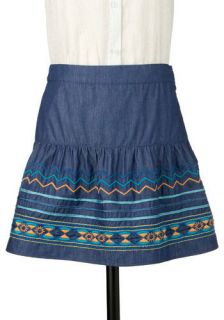 Sedona Nights Skirt in Azure  Mod Retro Vintage Skirts