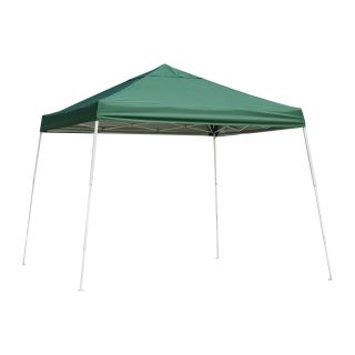 ShelterLogic Pop-Up Canopy — 12ft.L x 12ft.W, Slant Leg, Green, Model# 22589  Pop Up Canopies