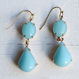 seafoam turquoise drop earrings by silk purse, sow's ear