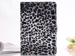 Fashion Leopard PU Leather Flip Stand Case Skin Cover for iPad Mini Black White Cell Phones & Accessories