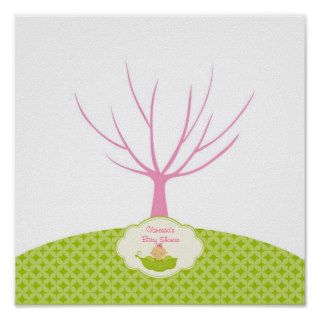 Pea in the Pod Baby Shower Guestbook Tree Poster