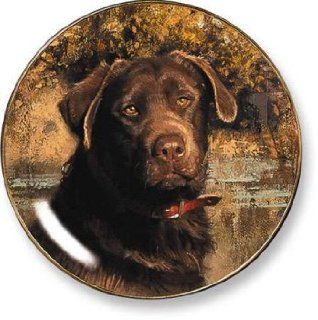 Wild Wings Sporting Dog Plates   Chocolate Lab  Dinner Plates  Patio, Lawn & Garden