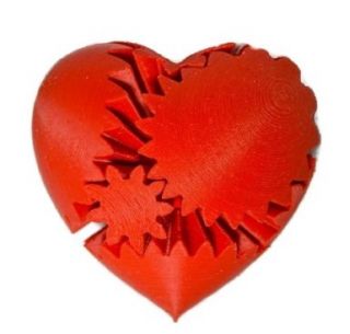 3D Printed Rotating Heart Gear, Large, Red Emmett Lalish 3D Printing